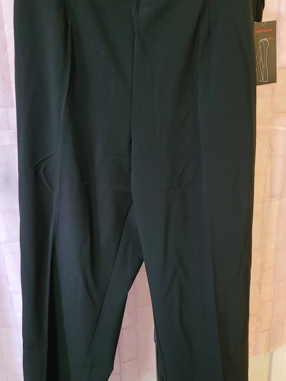 Womens Black Dress Pants - Comfort Waistband Briggs Hidden Elastic 20W